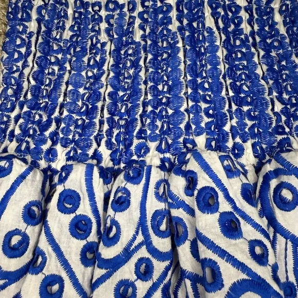 Blue and White Halter Dress - Picture 6 of 6